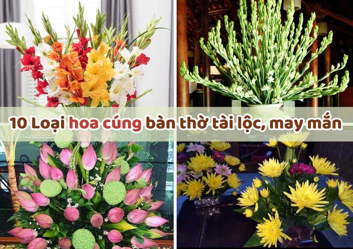 Nên cắm hoa gì trên bàn thờ